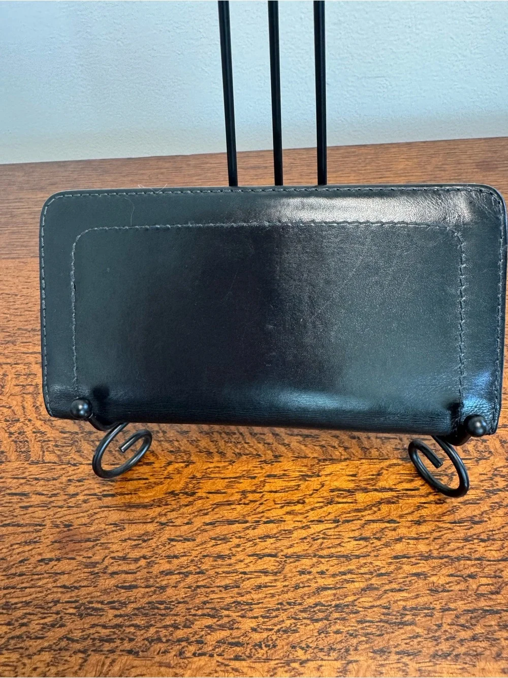 Louis Vuitton Brazza Black Nomade Leather Long Wallet w/COA